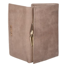 Load image into Gallery viewer, Sassora Genuine Leather Medium Size Beige RFID Protected Women Wallet (12 Card Slots)