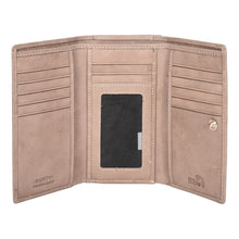 Load image into Gallery viewer, Sassora Genuine Leather Medium Size Beige RFID Protected Women Wallet (12 Card Slots)