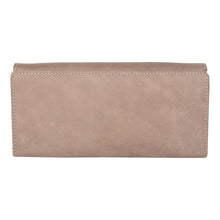 Load image into Gallery viewer, Sassora Leather Beige RFID Women Purse (10 Card Slots)
