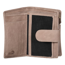 Load image into Gallery viewer, Sassora Genuine Leather Medium Size Beige RFID Protected Women Wallet (8 Card Slots)