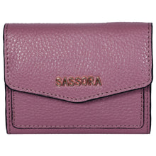 Load image into Gallery viewer, Sassora Genuine Leather Purple Card Holder For Girls
