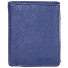 Load image into Gallery viewer, Sassora 100% Pure Leather Men&#39;s RFID Wallet(Blue)
