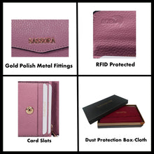 Load image into Gallery viewer, Sassora Genuine Leather Purple Card Holder For Girls