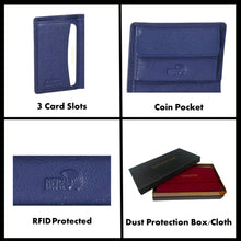 Load image into Gallery viewer, Sassora Premium Leather Men&#39;s Slim Small RFID Notesae (Blue)
