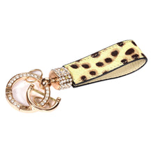 Load image into Gallery viewer, Sassora Genuine Leather Hair-On Printed Design Key Ring - Pack Of 1