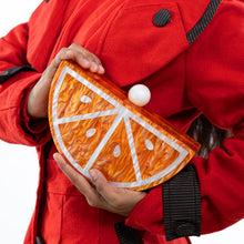 Load image into Gallery viewer, Sassora Watermelon Slice Acrylic Frame Clutch with Detachable Chain