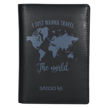 Load image into Gallery viewer, Sassora Genuine Leather Bi-Fold RFID Unisex Passport Cover