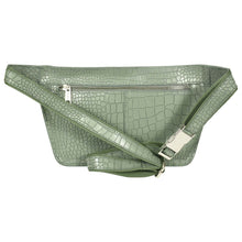 Load image into Gallery viewer, Sassora Genuine Leather Olive Green Unisex Medium Fanny Pack