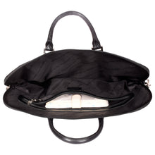Load image into Gallery viewer, Sassora Genuine Soft Leather Unisex Black Hand Messenger Bag