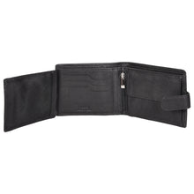 Load image into Gallery viewer, Sassora Genuine Leather Medium Black RFID Wallet For Boys