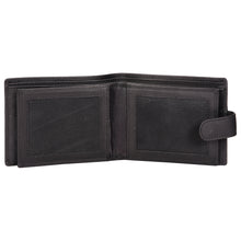 Load image into Gallery viewer, Sassora Genuine Leather Medium Black RFID Protected Men&#39;s Wallet