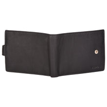 Load image into Gallery viewer, Sassora Genuine Leather Medium Black RFID Protected Men&#39;s Wallet