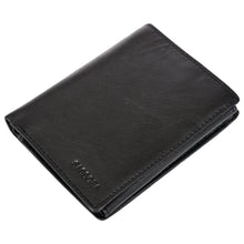 Load image into Gallery viewer, Sassora Genuine Leather Black RFID Protected Large Notecase

