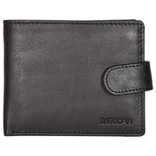 Load image into Gallery viewer, Sassora Genuine Leather Medium RFID Snap button Closure Wallet