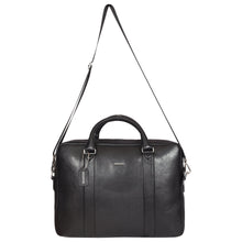 Load image into Gallery viewer, Sassora Genuine Leather Black Large Laptop Messenger Bag