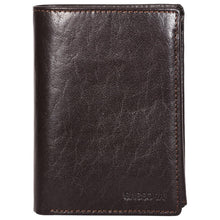 Load image into Gallery viewer, Sassora Genuine Leather Dark Brown RFID Protected Large Notecase