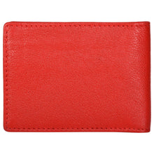Load image into Gallery viewer, Sassora Genuine Leather Unisex Red RFID Business Card Holder