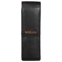 Load image into Gallery viewer, Sassora 100% Genuine Leather Black Pen Holder Case
