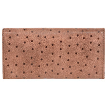 Load image into Gallery viewer, Sassora Genuine Premium Leather Brown Polka Dot RFID Women Purse