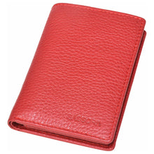 Load image into Gallery viewer, Sassora Genuine Premium Leather Small Red Women RFID Notecase