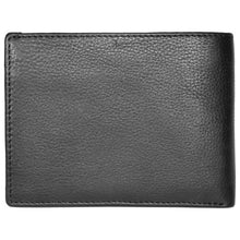 Load image into Gallery viewer, Sassora Genuine Leather Large Black RFID Men&#39;s Bi-fold Wallet