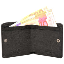 Load image into Gallery viewer, Sassora Genuine Leather Small Black RFID Protected Women Wallet
