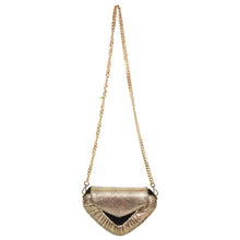 Load image into Gallery viewer, Sassora Genuine Leather Golden Color Small Party Sling Bag