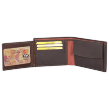 Load image into Gallery viewer, Sassora Genuine Leather Brown Large RFID Wallet For Boys