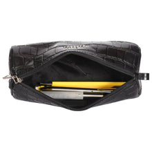 Load image into Gallery viewer, Sassora Genuine Leather Animal Texture Pen and Pencil Case
