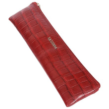 Load image into Gallery viewer, Sassora Genuine Leather Red Pencase Pouch For Boys and Girls