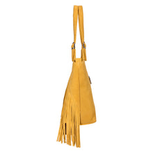 Load image into Gallery viewer, Sassora Premium Suede Leather Large Women Fringe Shoulder Bag