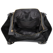 Load image into Gallery viewer, Sassora Genuine Premium Leather Women Black Hobo Shape Handbag