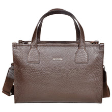 Load image into Gallery viewer, Sassora Genuine Leather Brown Women Medium Satchel Bag
