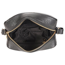 Load image into Gallery viewer, Sassora Genuine Leather Black Small Girls Sling Bag
