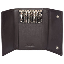 Load image into Gallery viewer, Sassora Genuine Leather Unisex 8 Keyholder Key Pouch