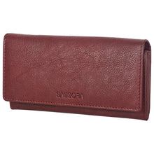 Load image into Gallery viewer, Sassora Genuine Leather Cherry Color RFID Ladies Purse (5 Card Slots)
