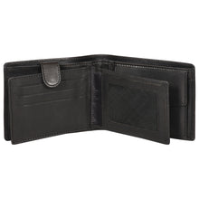 Load image into Gallery viewer, Sassora Genuine Leather Medium Black RFID Men Wallet (7 Card Slots)
