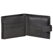 Load image into Gallery viewer, Sassora Genuine Leather Medium Black RFID Wallet For Men
