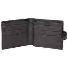 Load image into Gallery viewer, Sassora Genuine Leather Medium Black RFID Wallet For Men
