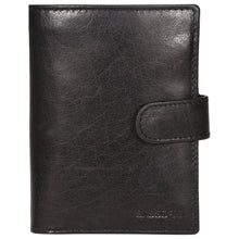 Load image into Gallery viewer, Sassora Genuine Leather Black RFID Large Notecase with 12 Card Slots
