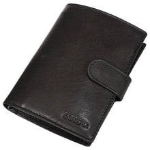Load image into Gallery viewer, Sassora Genuine Leather Black RFID Large Notecase with 12 Card Slots