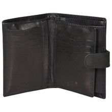 Load image into Gallery viewer, Sassora Genuine Leather Black RFID Large Notecase with 12 Card Slots
