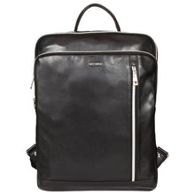 Load image into Gallery viewer, Sassora Genuine Premium Leather Black Unisex Medium Size Backpack
