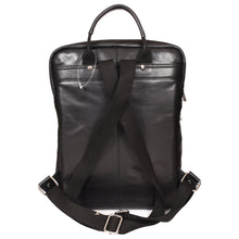 Load image into Gallery viewer, Sassora Genuine Premium Leather Black Unisex Medium Size Backpack