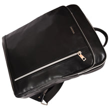 Load image into Gallery viewer, Sassora Genuine Premium Leather Black Unisex Medium Size Backpack