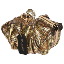Load image into Gallery viewer, Sassora Genuine Leather Golden Color Party Clutch
