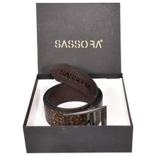 Load image into Gallery viewer, Sassora Premium Leather Boys Brown Buckle Belt Waistband