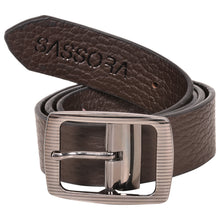 Load image into Gallery viewer, Sassora High Quality Genuine Leather Men Brown Reversible Belt