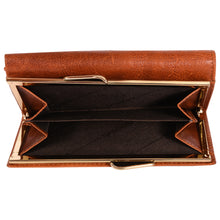 Load image into Gallery viewer, Sassora Genuine Leather Medium Brown RFID Protected Women Wallet