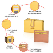 Load image into Gallery viewer, Sassora Genuine Leather RFID Wallet &amp; Slim Card Holder Gift Combo Set for Women (Pack Of 2)